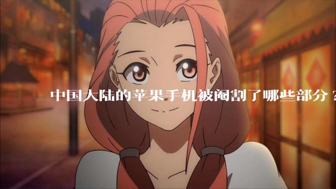 中国大陆的苹果手机被阉割了哪些部分?