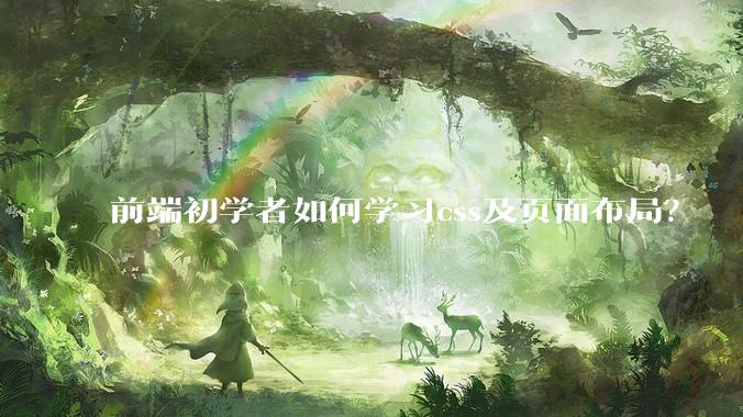 前端初学者如何学习css及页面布局？
